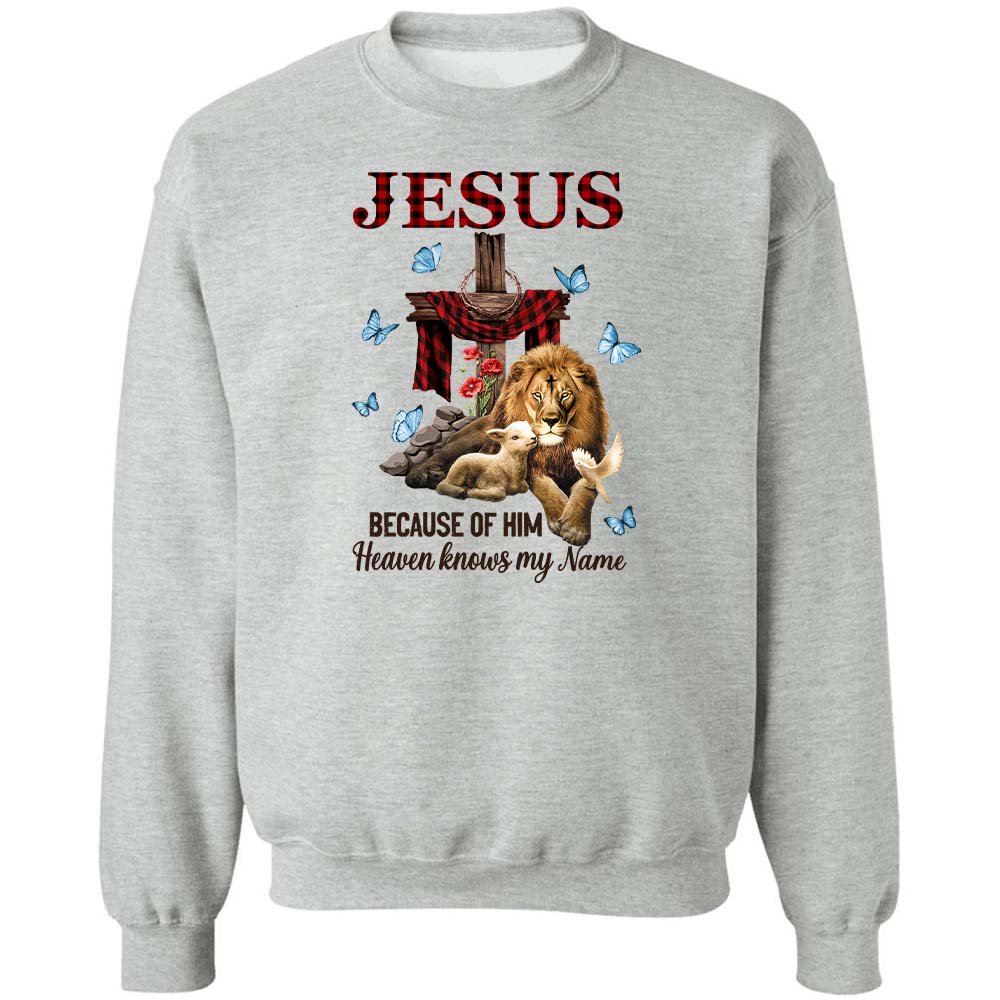 Lamb of God, Lion of Judah, The wooden cross, Because of him Heaven knows my name - Jesus Apparel