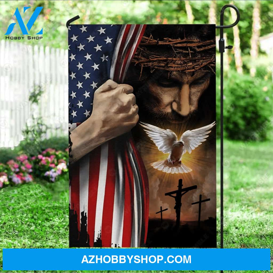 Jesus's hand, Watercolor dove, The life of Jesus, US flag - Jesus Flag