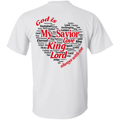 God is my savior - Jesus Back printed Apparel