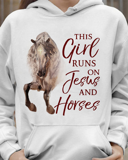 Jesus - Horse - This girl runs on Jesus and horses - Apparel