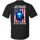 Jesus - Lion looking at the Cross - Jesus is my savior - Back-printed Apparel