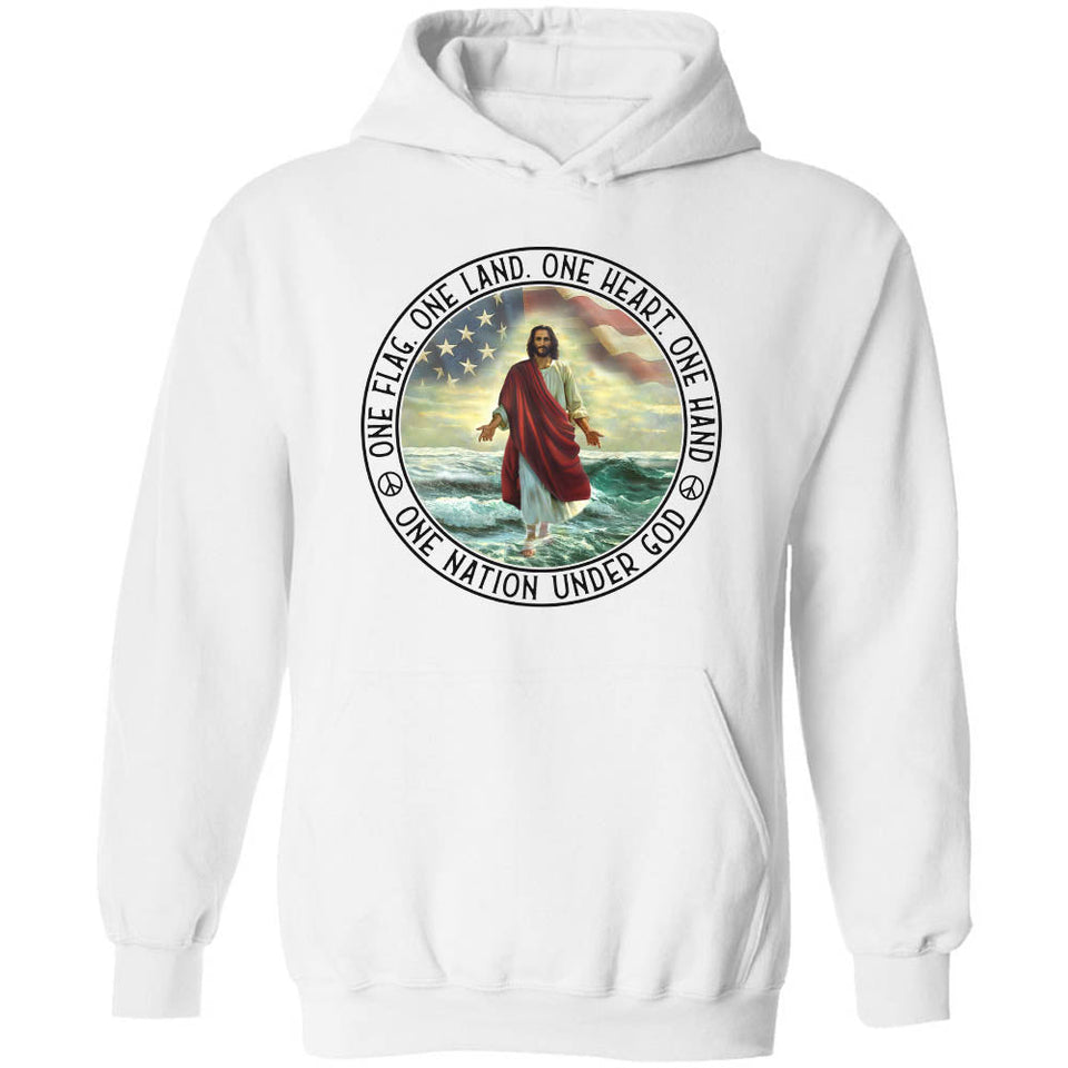 Jesus - Jesus walking on the water - One nation under God - Apparel