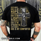 Jesus - Cross - God is my comforter - Back-printed Apparel