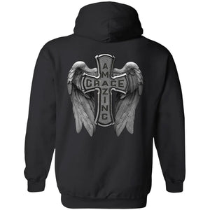 Jesus - Cross with wing - Amazing grace - Back-printed Apparel