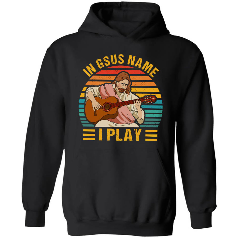 Jesus playing guitar - In jsus name I play - Apparel
