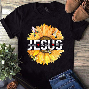 Jesus and sunflower - The way, the truth, the life Apparel