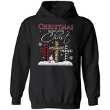 Cross, Snowman, Christmas begins with Christ - Jesus Apparel
