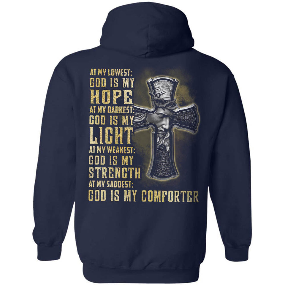 Jesus - Cross - God is my comforter - Back-printed Apparel