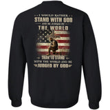 Jesus - Veteran - I would rather stand with us and be judged by the world - Back-printed Apparel