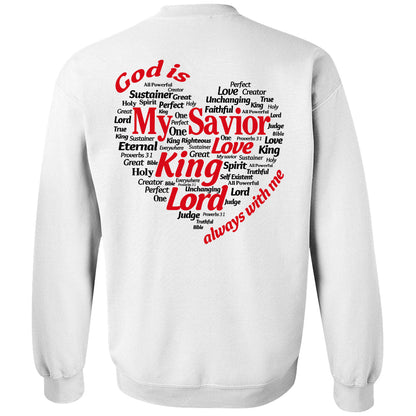 God is my savior - Jesus Back printed Apparel