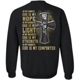 Jesus - Cross - God is my comforter - Back-printed Apparel