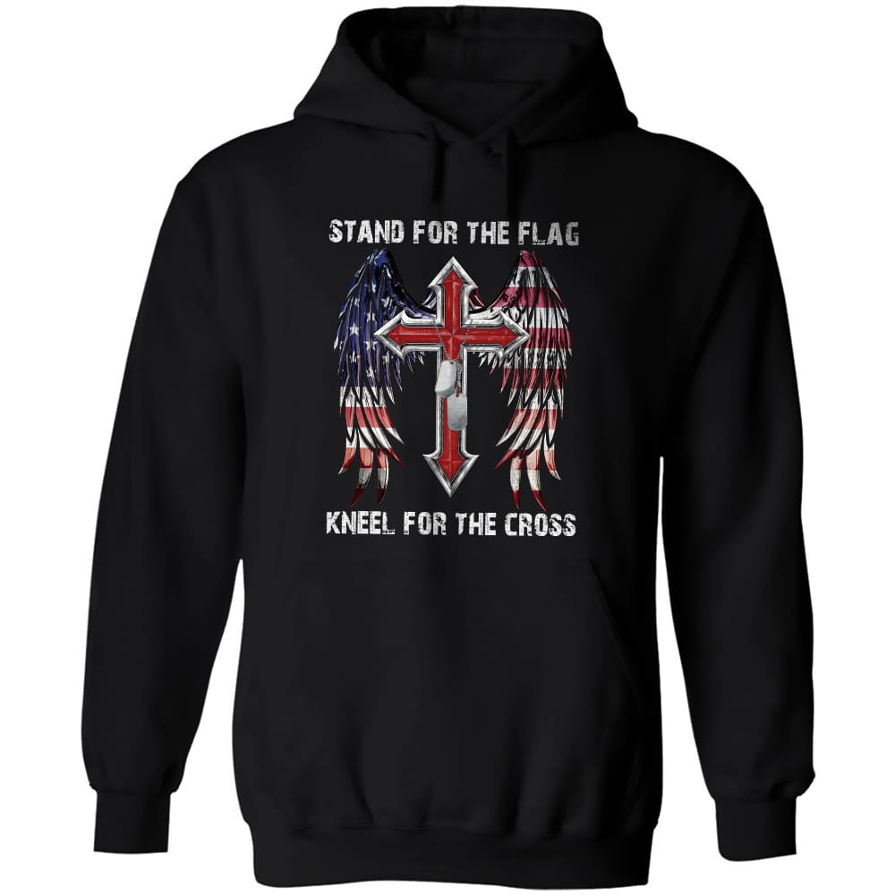 Jesus - Cross with U.S flag wing - Stand for the flag, kneel for the cross - Apparel