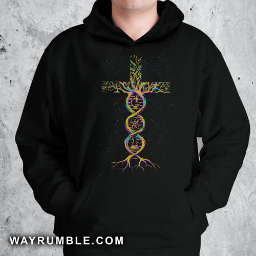 Colorful science symbol, Beautiful cross - Jesus Apparel