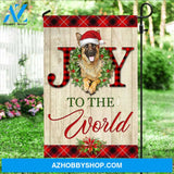 Joy to the world - Jesus, Christmas, German shepherd Flag