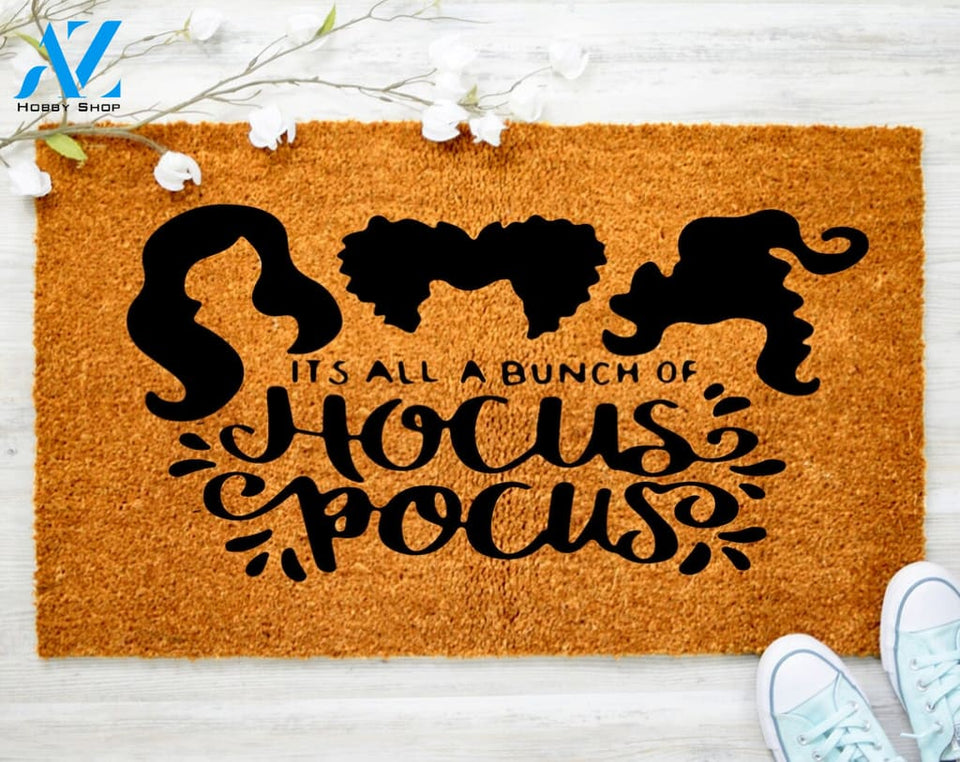 Just A Bunch of Hocus Pocus Halloween Door Mat Customized Doormats Halloween Decor Porch Decor Funny Door Mat