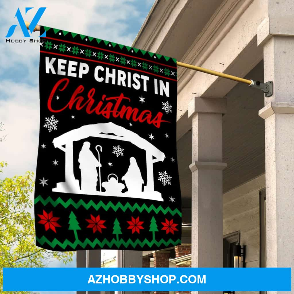 Keep Christ in Christmas - Jesus, Christmas Flag