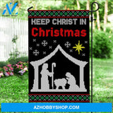 Keep Christ in Christmas - Jesus, Christmas night, Brocade Flag