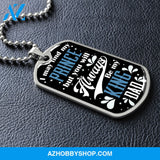 King DAD - Graphical Dog Tag & Ball chain (steel)