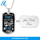King DAD - Graphical Dog Tag & Ball chain (steel)
