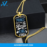 King DAD - Graphical Dog Tag & Ball chain (steel)