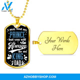 King DAD - Graphical Dog Tag & Ball chain (steel)