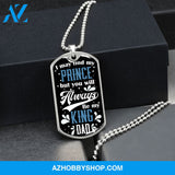 King DAD - Graphical Dog Tag & Ball chain (steel)