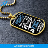 King DAD - Graphical Dog Tag & Ball chain (steel)