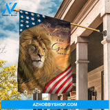 King of Kings, Amazing lion painting, US flag, Be still and know that I am God - Jesus Flag