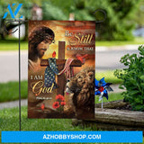 King of Kings, The life of Jesus, Poppy flower, Be still and know that I am God - Jesus Flag