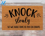 Knock Slowly Monogram Rug Closing Gift Funny HouseWarming Gift Wedding Gift New Home Decoration