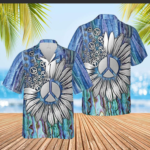 Hawaiian Aloha Shirt Hippie Sunflower Art For Men Women