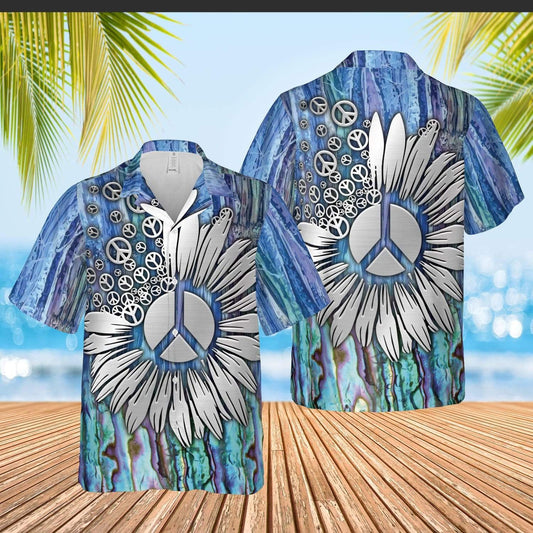 Hawaiian Aloha Shirt Hippie Sunflower Art For Men Women