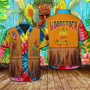 Hawaiian Aloha Shirt Hippie Weed Woodstock For Men Women