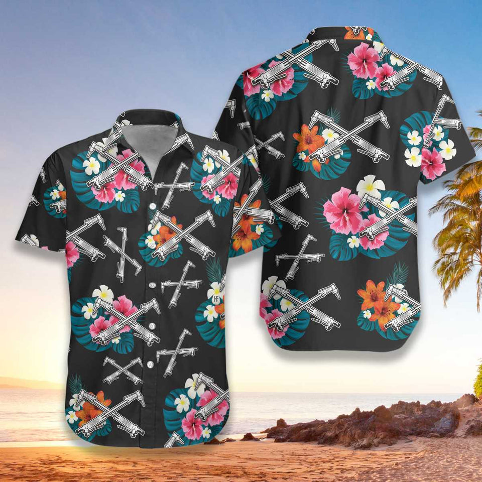 Hawaiian Aloha Shirt Ironworker Tropical Flowers For Men Women