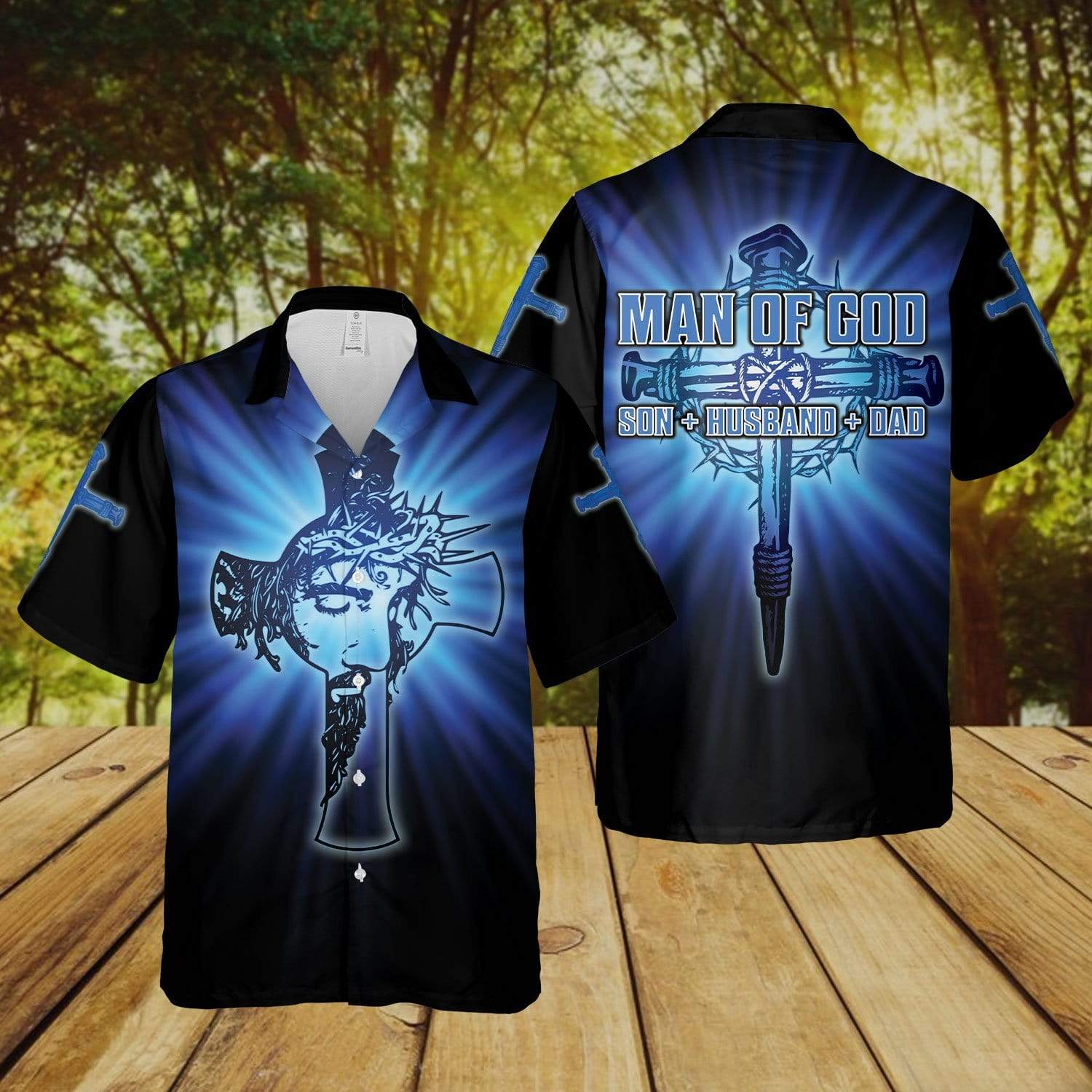 Hawaiian Aloha Shirt Jesus Man Of God Son Husband Dad For Men Women