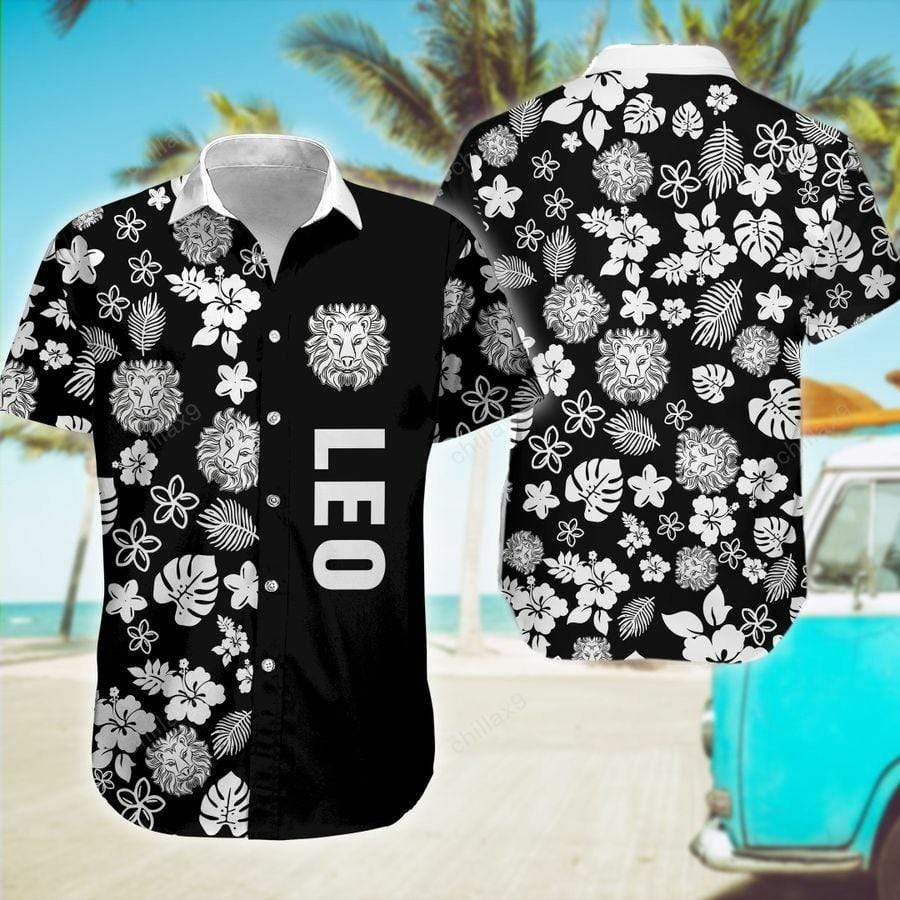 Hawaiian Aloha Shirt Leo Flowers For Men Women