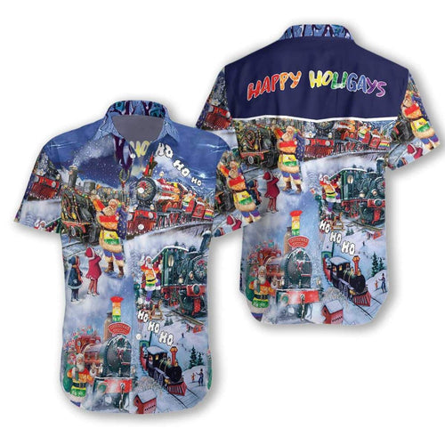 Hawaiian Aloha Shirt Lgbt Ho Ho Ho Happy Holigays For Men Women
