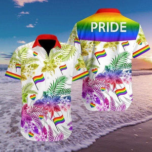 Hawaiian Aloha Shirt Lgbt Pride 3d For Men Women
