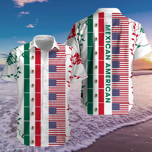Hawaiian Aloha Shirt Mexican Ameican Love For Men Women