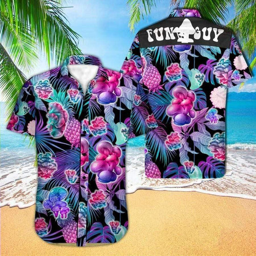 Hawaiian Aloha Shirt Mushroom Funny Guy For Men Women