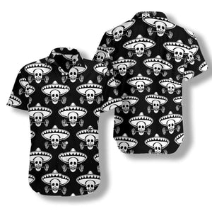 Hawaiian Aloha Shirt Mustache Skull Mexico For Men Women