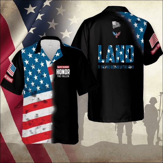 Hawaiian Aloha Shirt Patriotic Usa Honor For Men Women