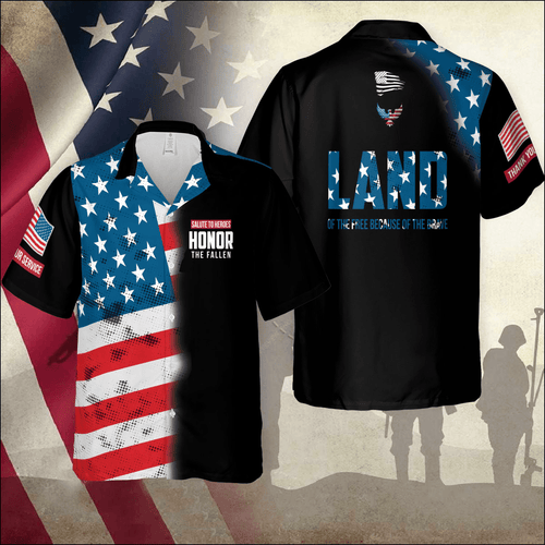 Hawaiian Aloha Shirt Patriotic Usa Honor For Men Women