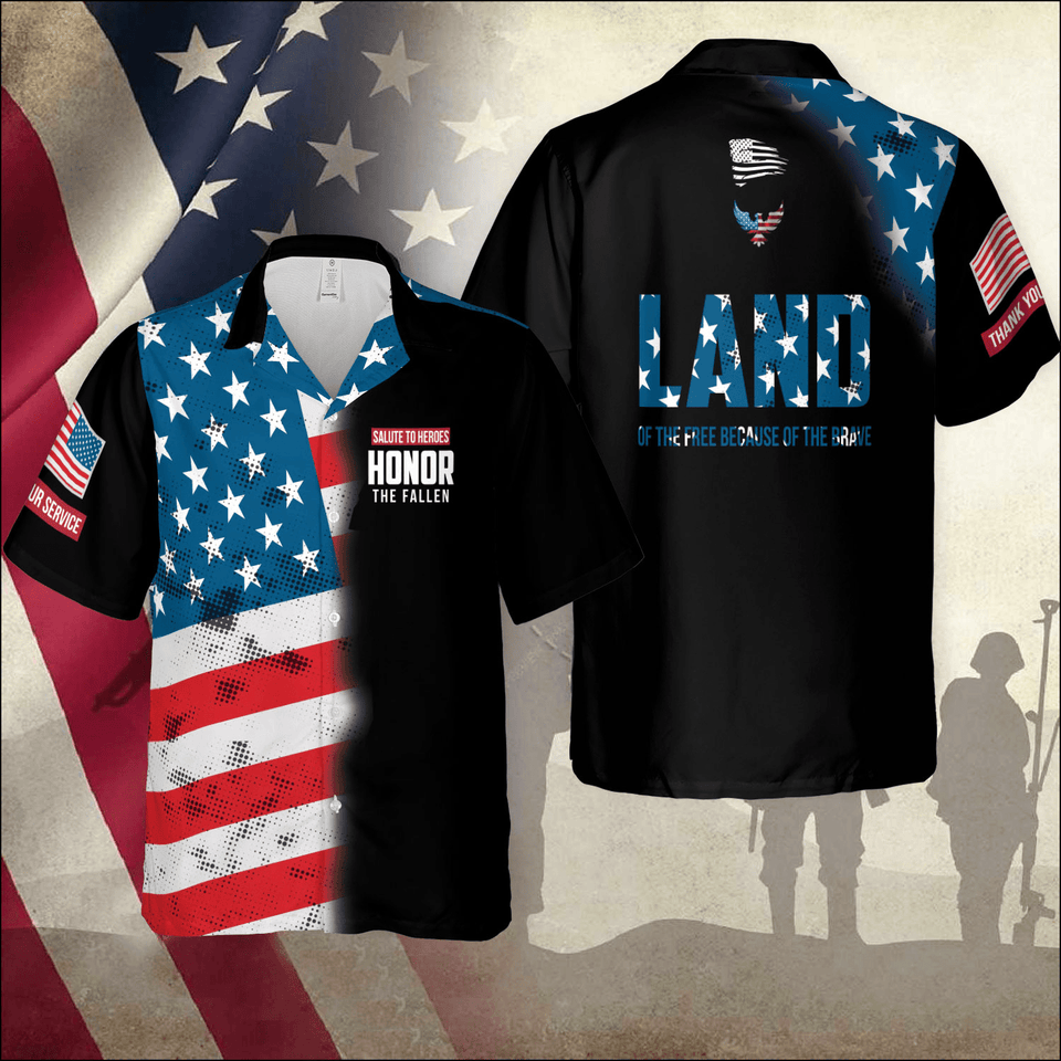 Hawaiian Aloha Shirt Patriotic Usa Honor For Men Women