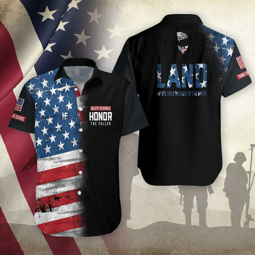 Hawaiian Aloha Shirt Patriotic Usa Salute The Heroes For Men Women