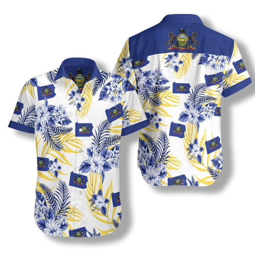 Hawaiian Aloha Shirt Pennsylvania Proud For Men Women