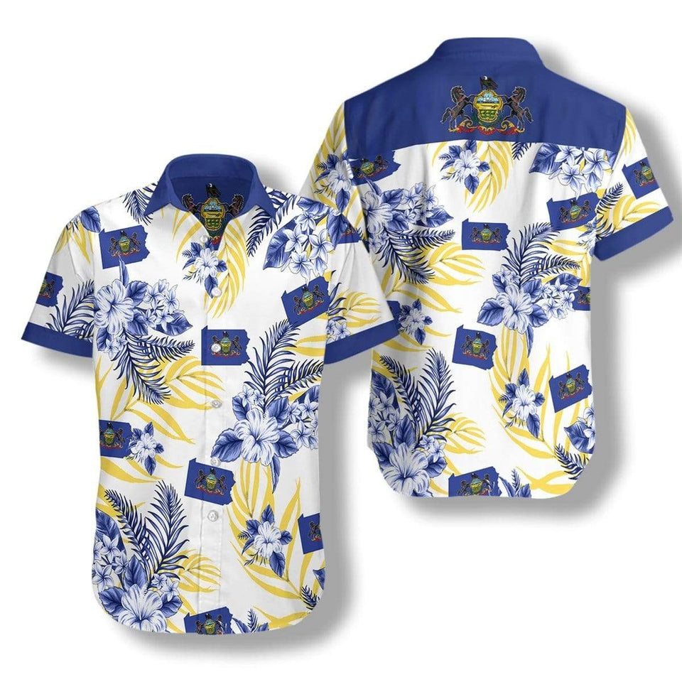Hawaiian Aloha Shirt Pennsylvania Proud For Men Women