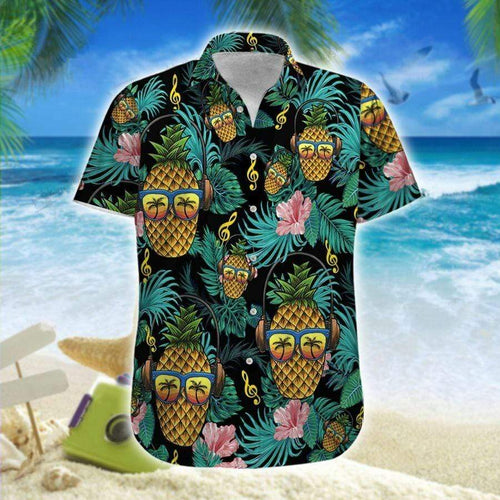 Hawaiian Aloha Shirt Pineapple Headphone Tropical For Men Women