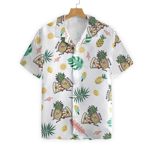 Hawaiian Aloha Shirt Pizza Pineapple Cartoon For Men Women