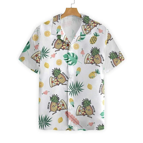 Hawaiian Aloha Shirt Pizza Pineapple Cartoon For Men Women